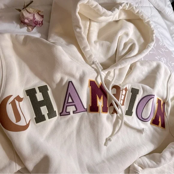 Champion Tops Champion Old English Cropped Hoodie Poshmark